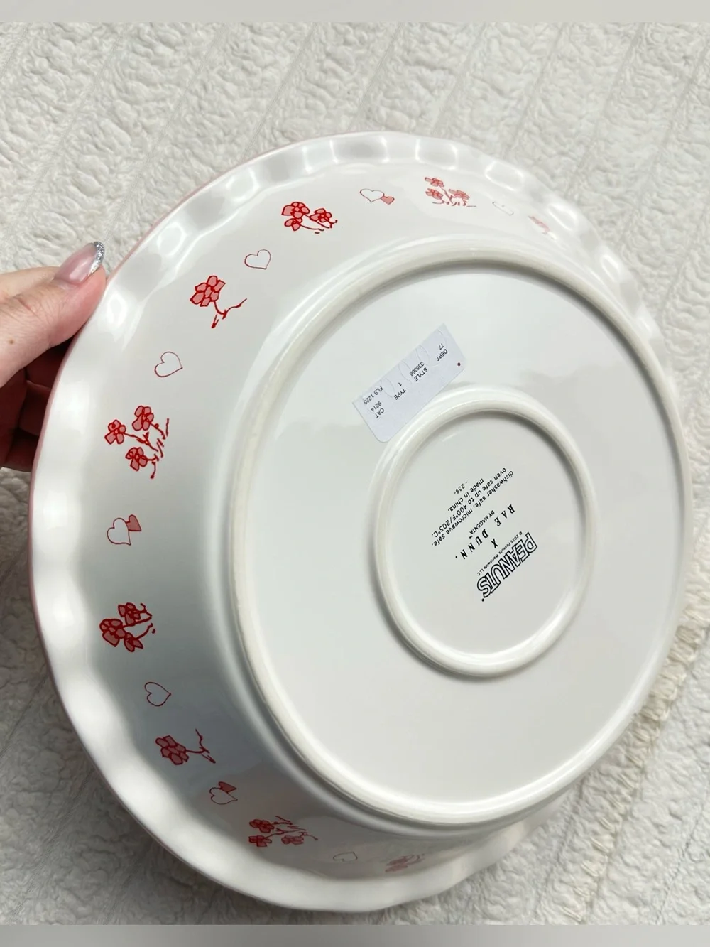 Rae Dunn Peanuts Snoopy Pie Dish Bakeware Baking Dish